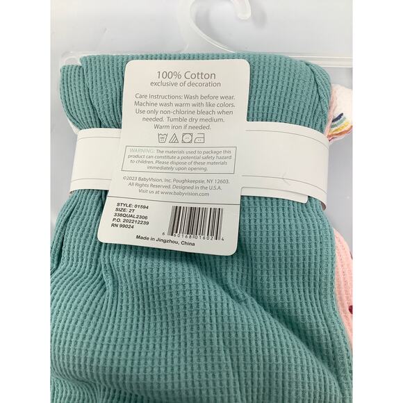 Hudson Baby 2T Creative Rainbows 4 Pack Thermal Tapered Ankle Pants Cotton G11-8 - Picture 4 of 6